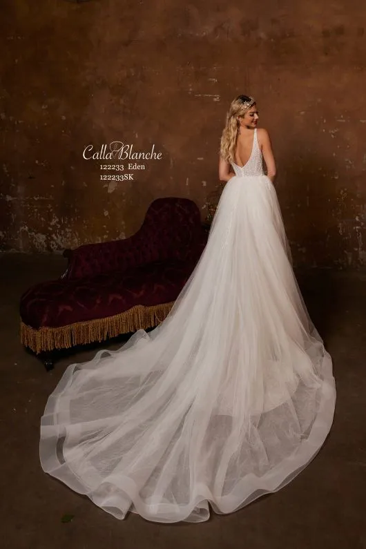 Calla Blanche Size 12 122233 Eden Ivory/Ivory Gown