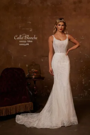Calla Blanche Size 12 122233 Eden Ivory/Ivory Gown