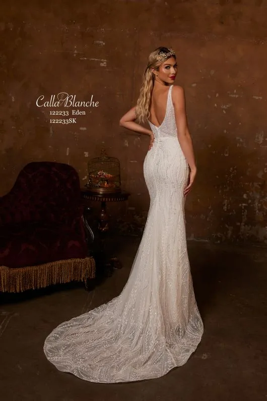Calla Blanche Size 12 122233 Eden Ivory/Ivory Gown