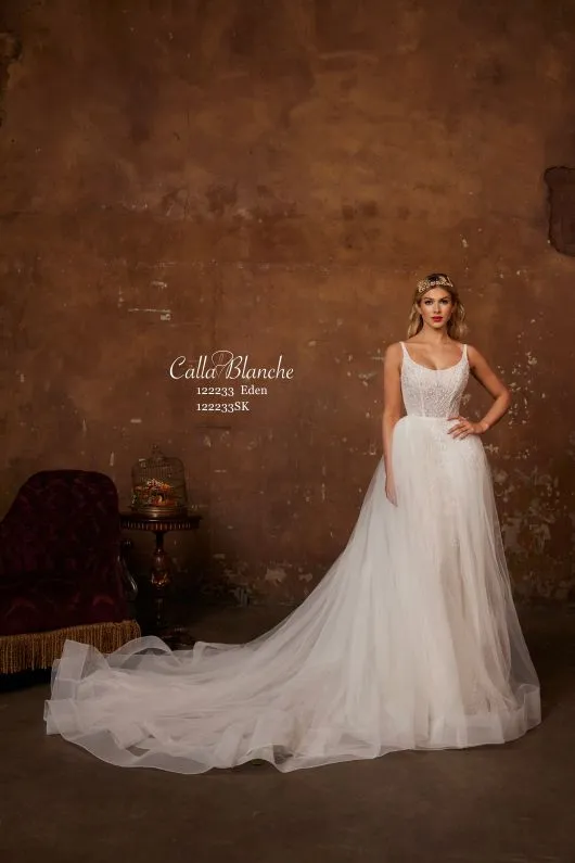 Calla Blanche Size 12 122233 Eden Ivory/Ivory Gown