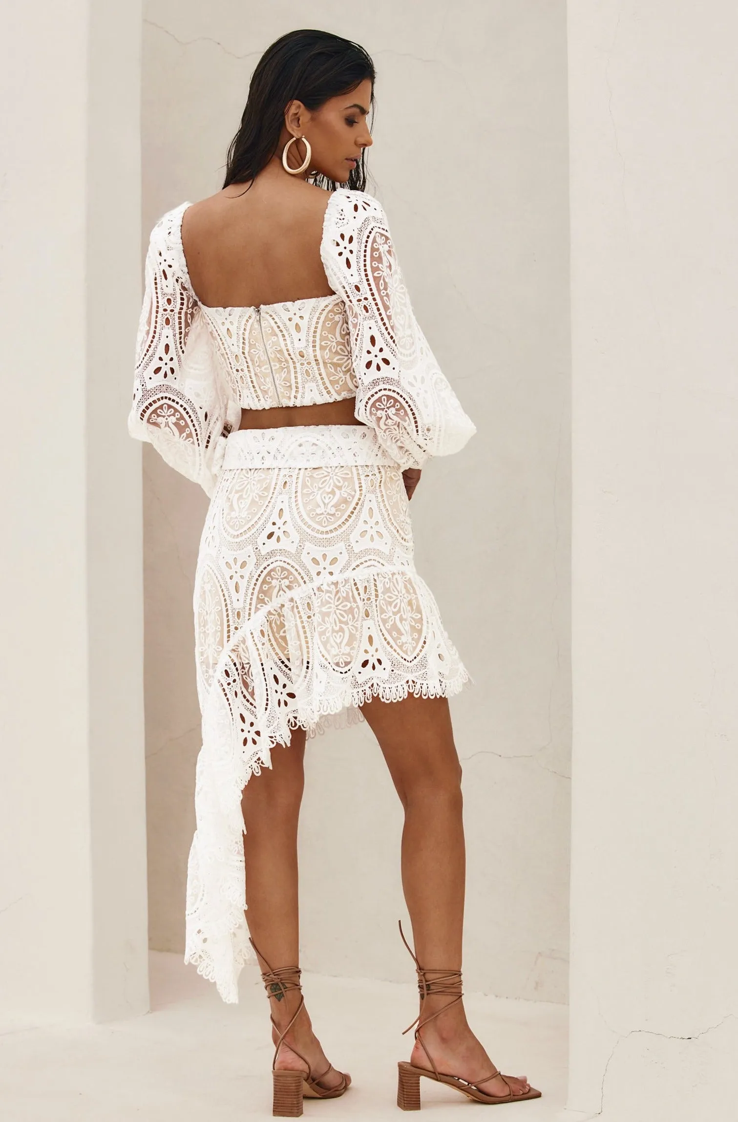 Cecilia Eyelet Puff Sleeve Top