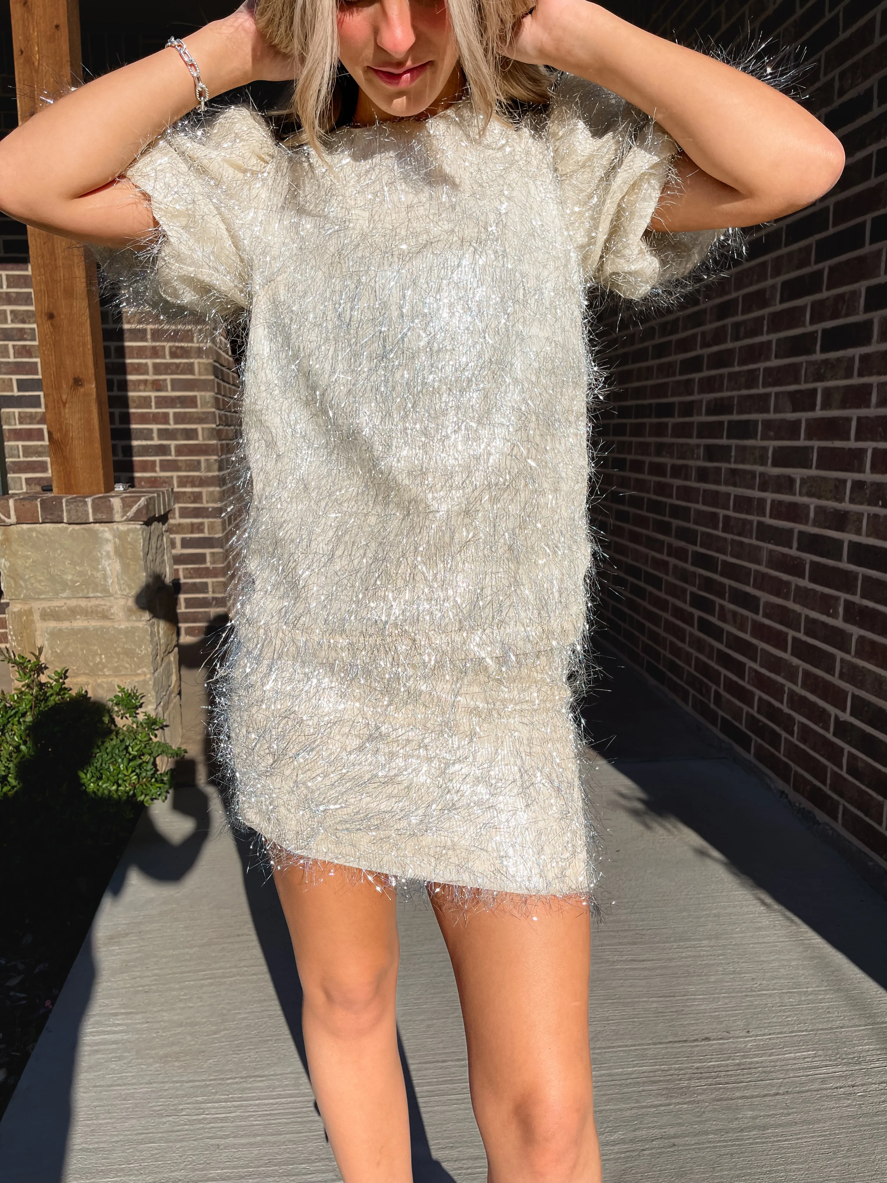 Champagne Fringe Top