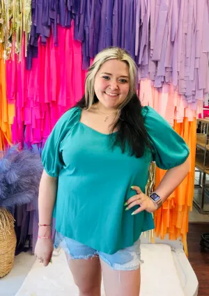 Cherish Me Top PLUS: Green