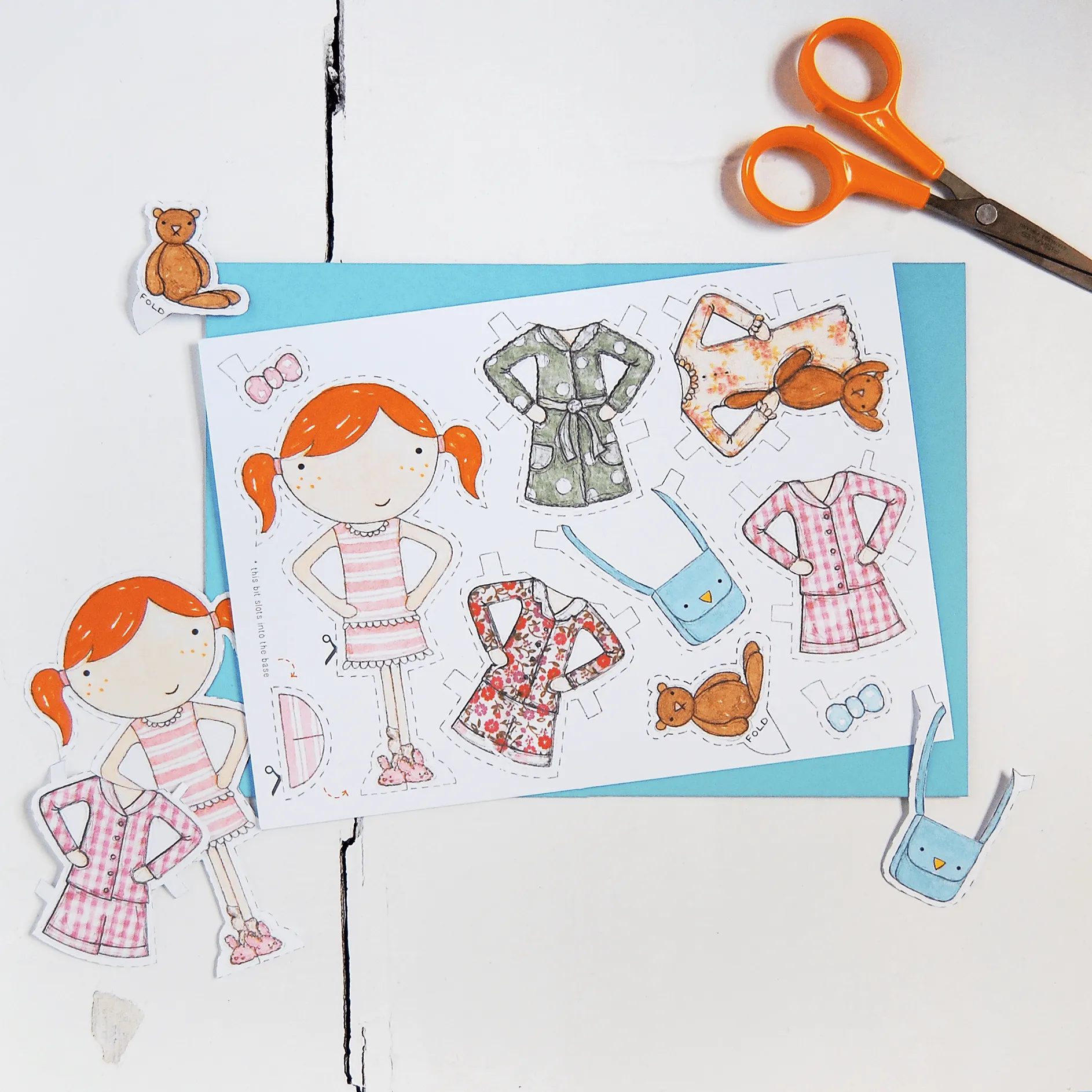 Clara Paper Doll Bedtime Outfits