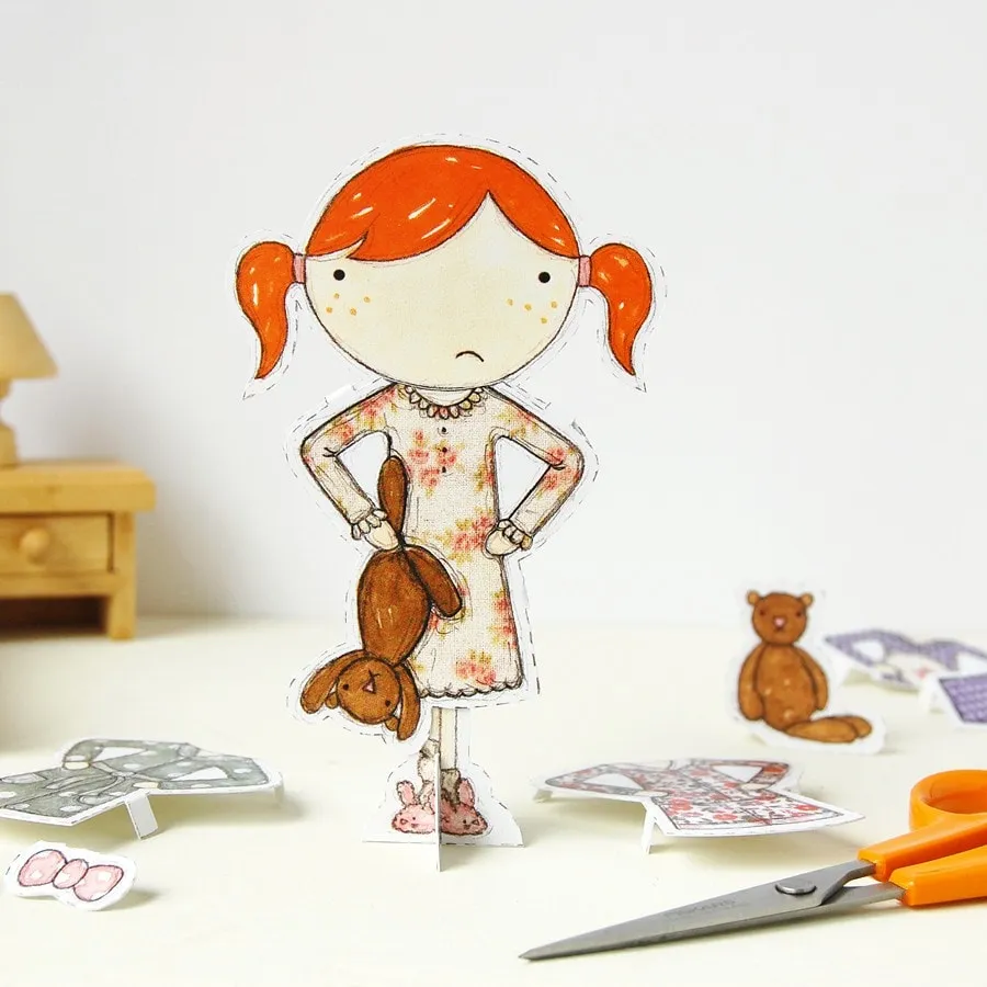 Clara Paper Doll Bedtime Outfits
