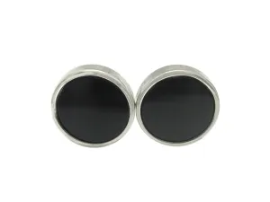 Classic Black Circle Cufflinks