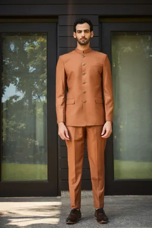Clinton- Rust Bandhgala set