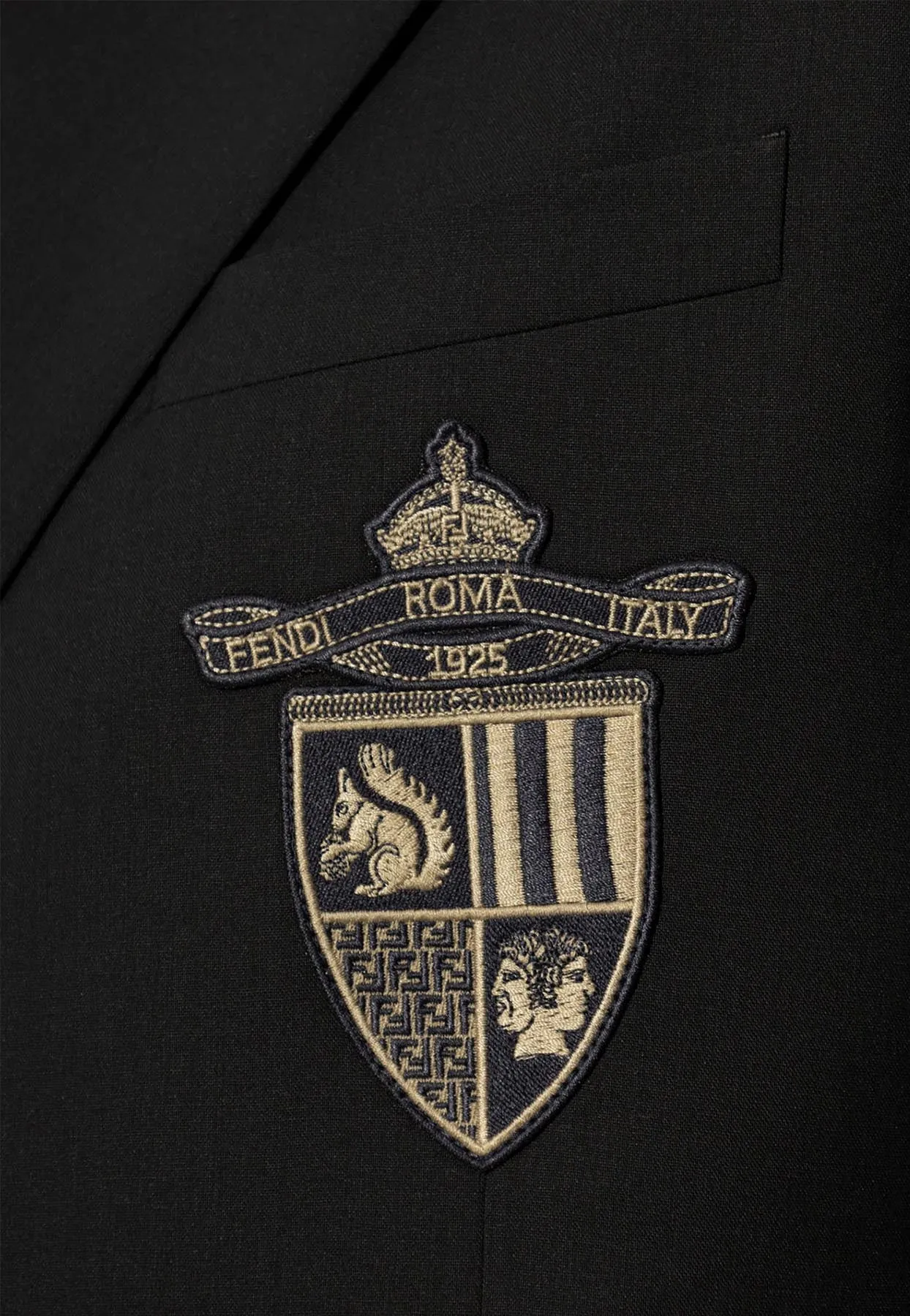 Crest Double-Breasted Wool Blazer