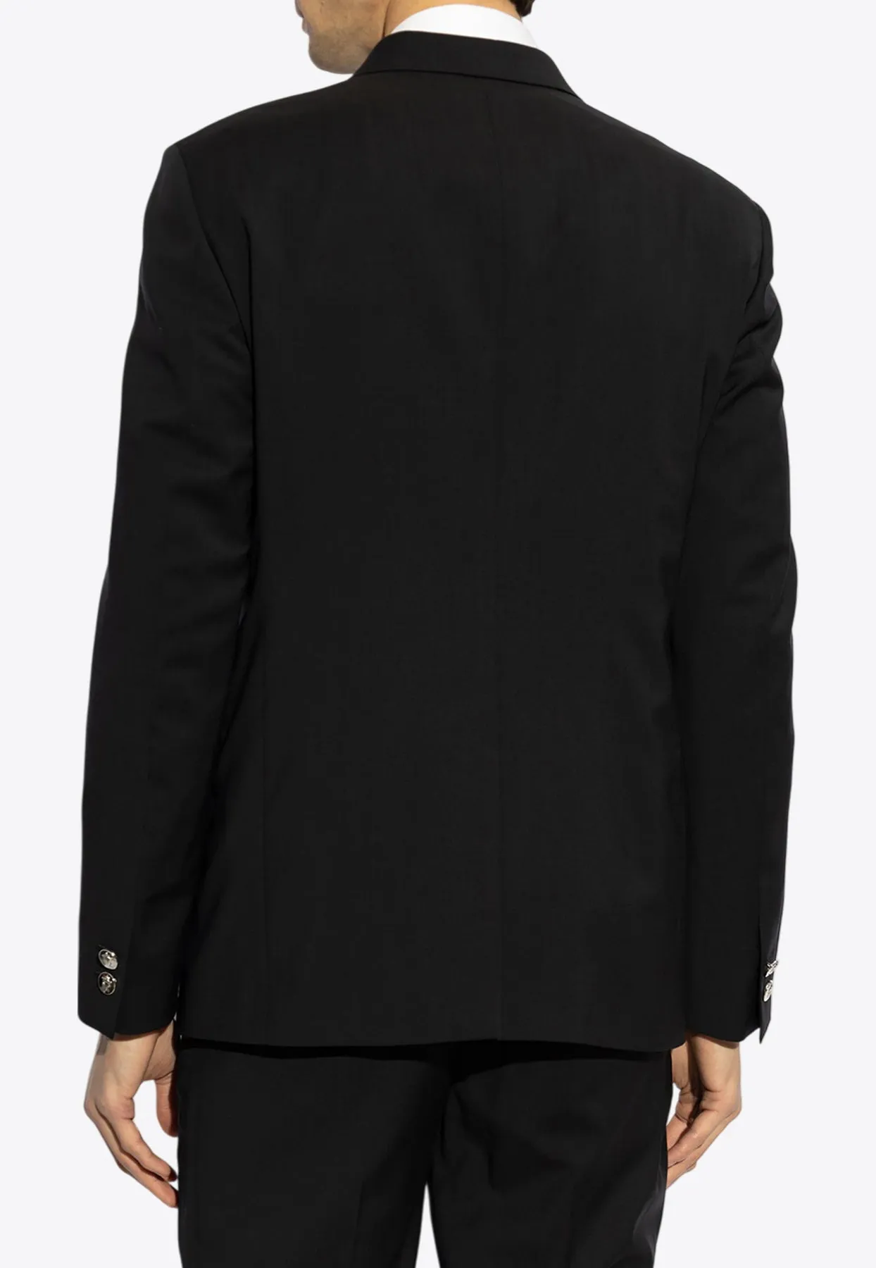 Crest Double-Breasted Wool Blazer