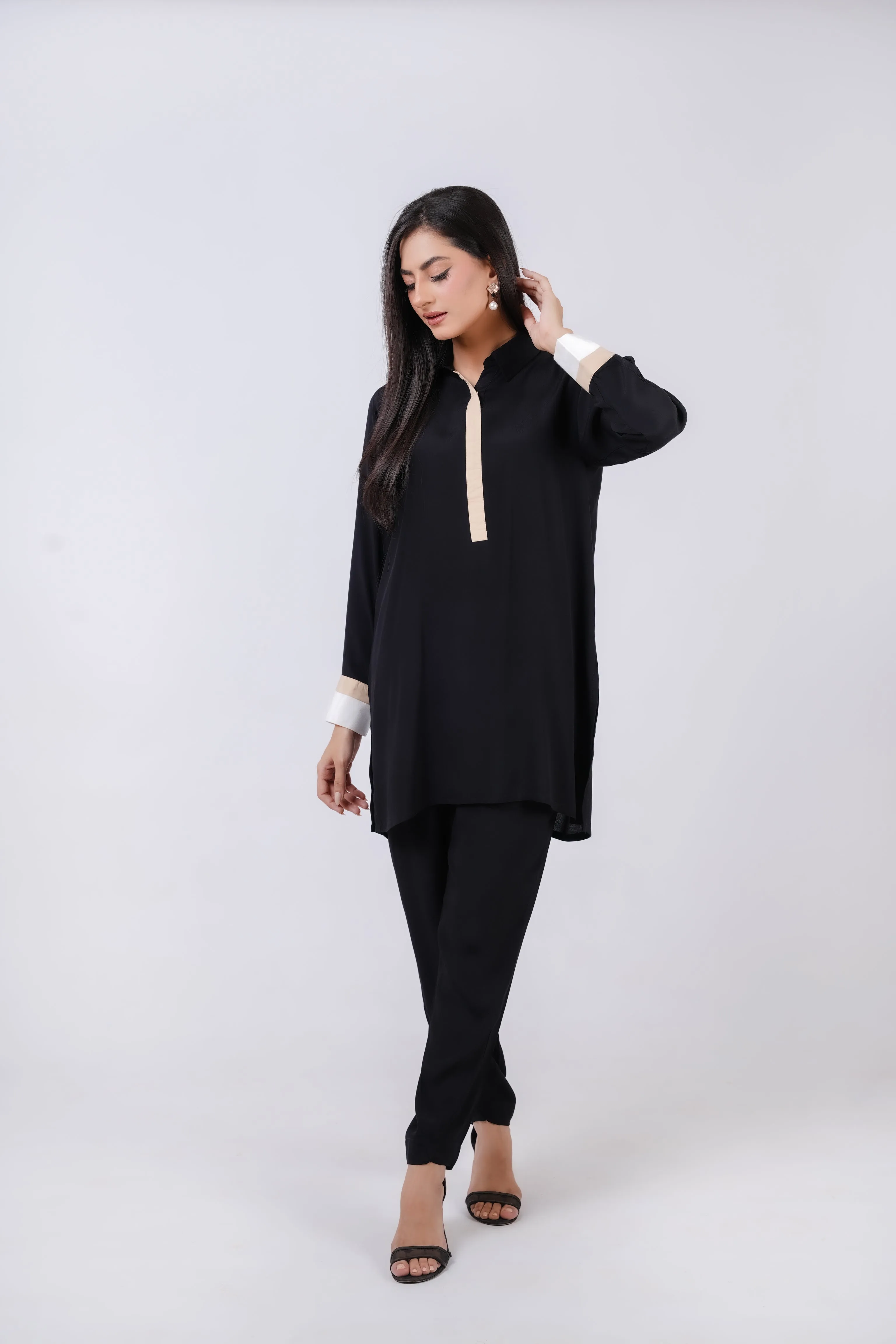 Crystal Elegance - Black Dress