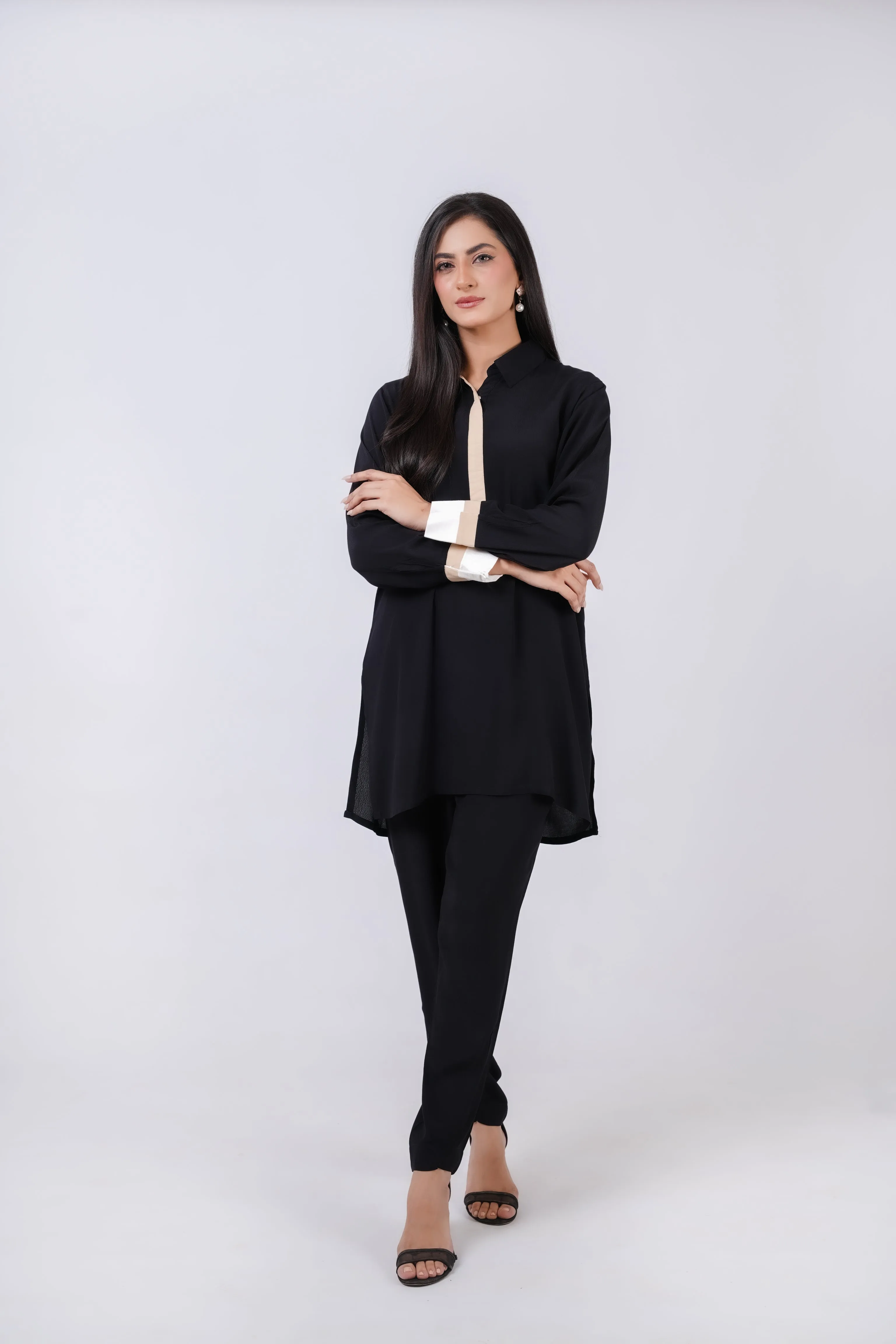 Crystal Elegance - Black Dress
