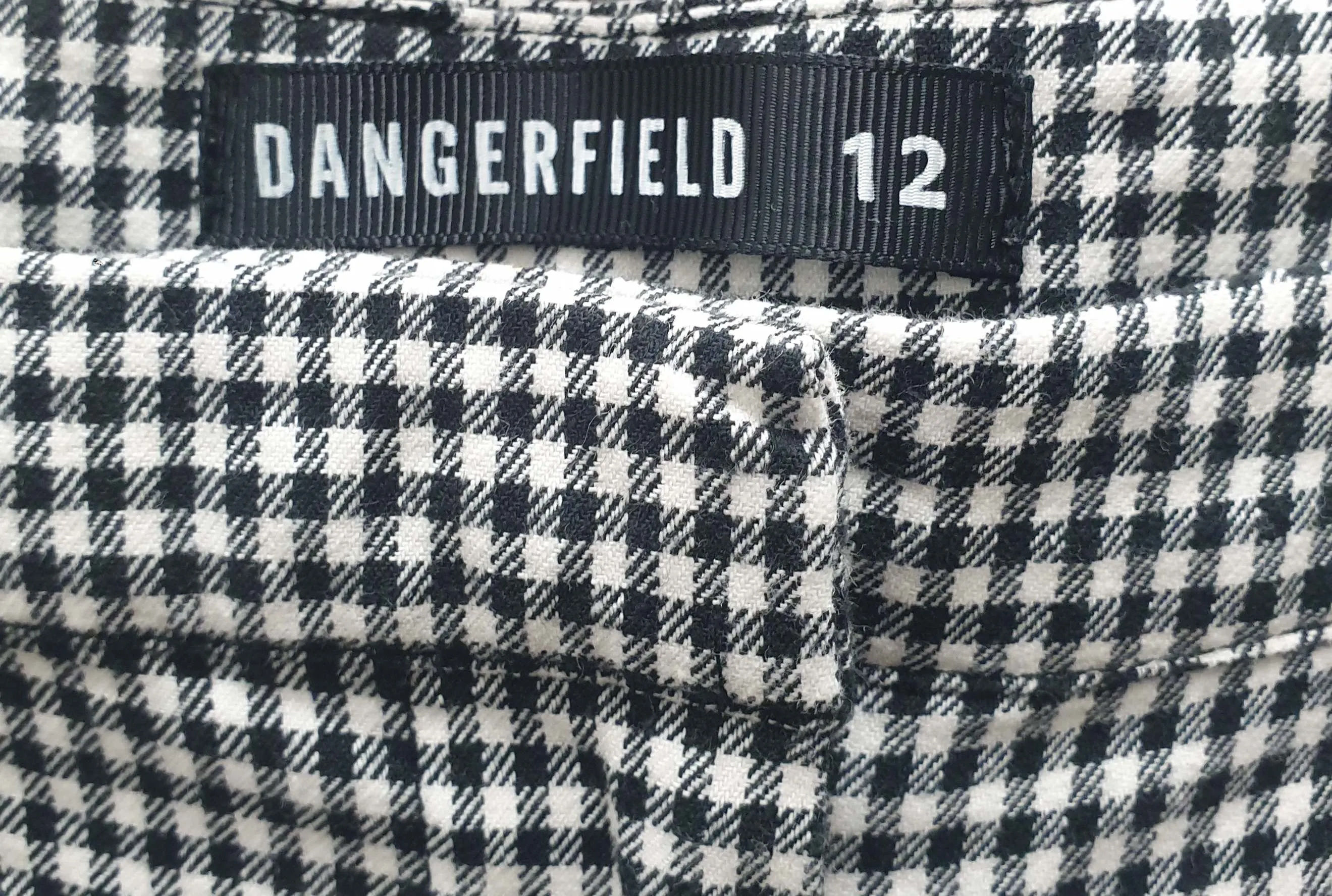 Dangerfield black and white gingham pants size 12 (tiny fit, best fits 10)