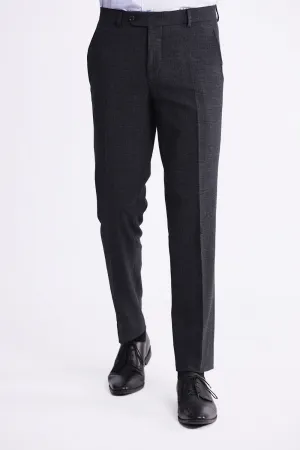 Dark Grey Check Dress Pant