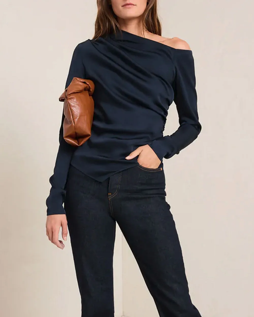 Dark Sapphire Jamie Asymmetrical Top