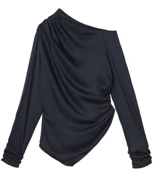 Dark Sapphire Jamie Asymmetrical Top