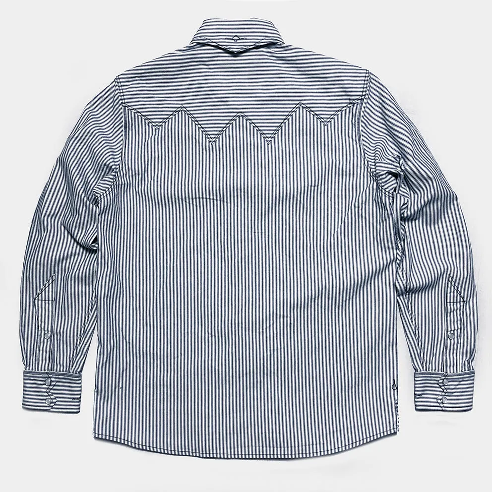 DDL 319R-DIABLO SWT-STR REGULAR FIT 2 POCKET OXFORD YARN DYED STRIPE WESTERN SHIRT-5OZ-E0 Y/D STRIPE