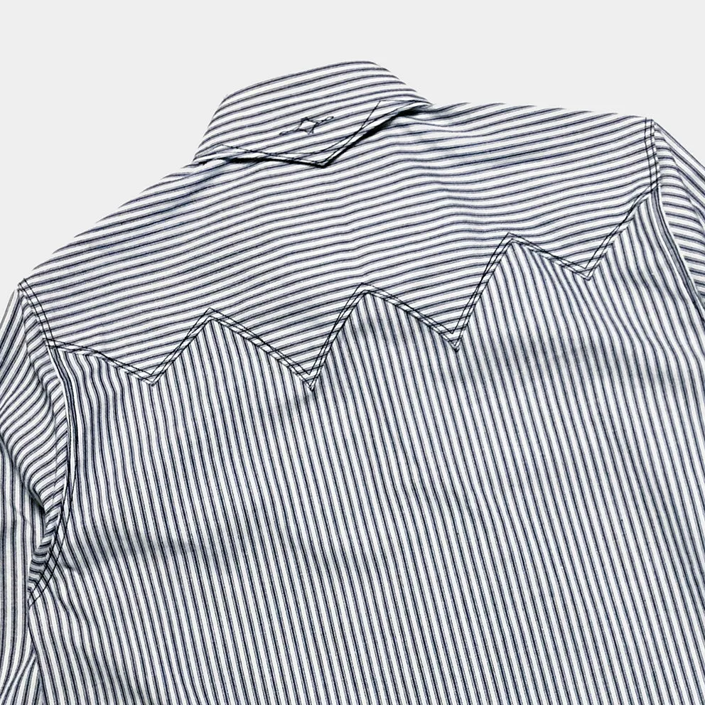 DDL 319R-DIABLO SWT-STR REGULAR FIT 2 POCKET OXFORD YARN DYED STRIPE WESTERN SHIRT-5OZ-E0 Y/D STRIPE