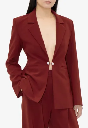 Decorative Single-Breasted Blazer