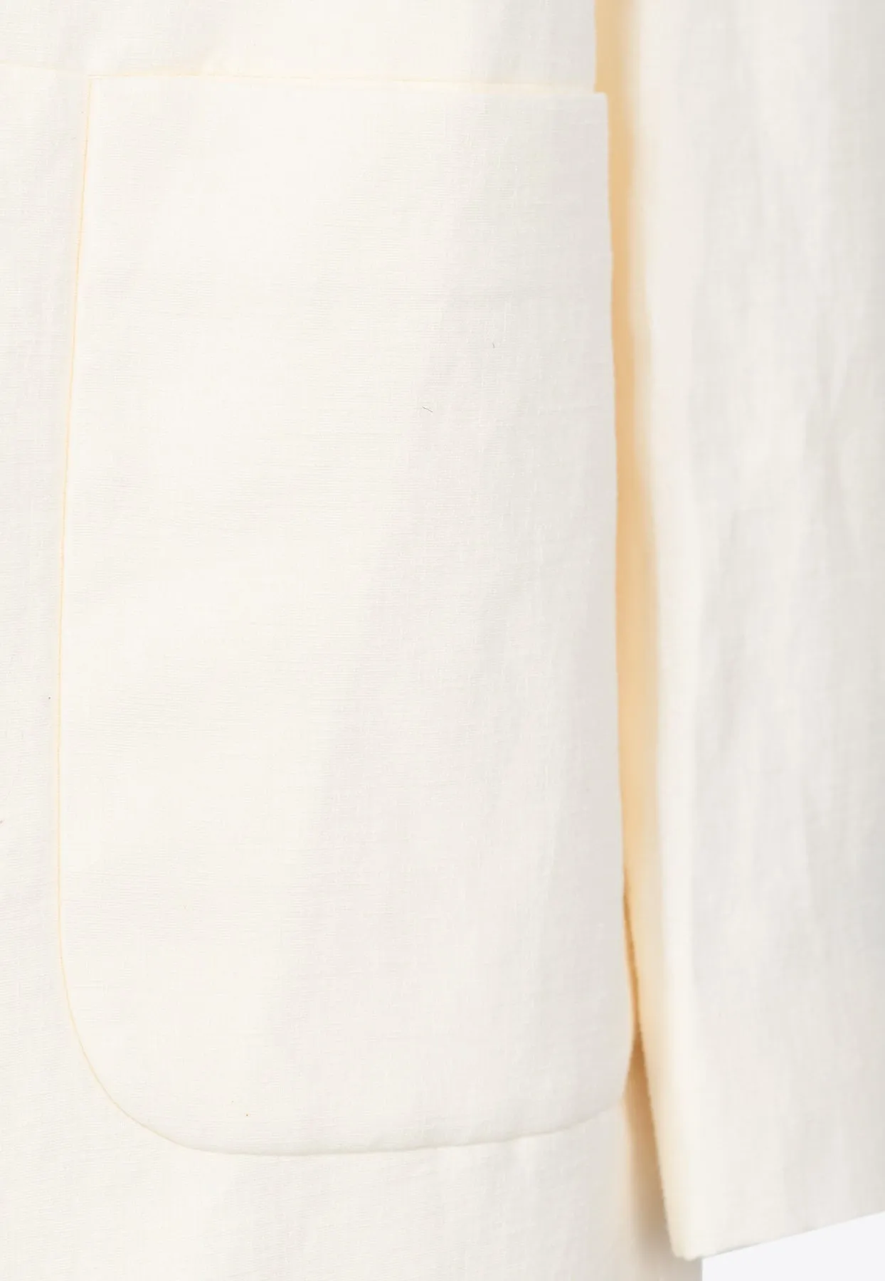 Dori Single-Breasted Linen Jacket
