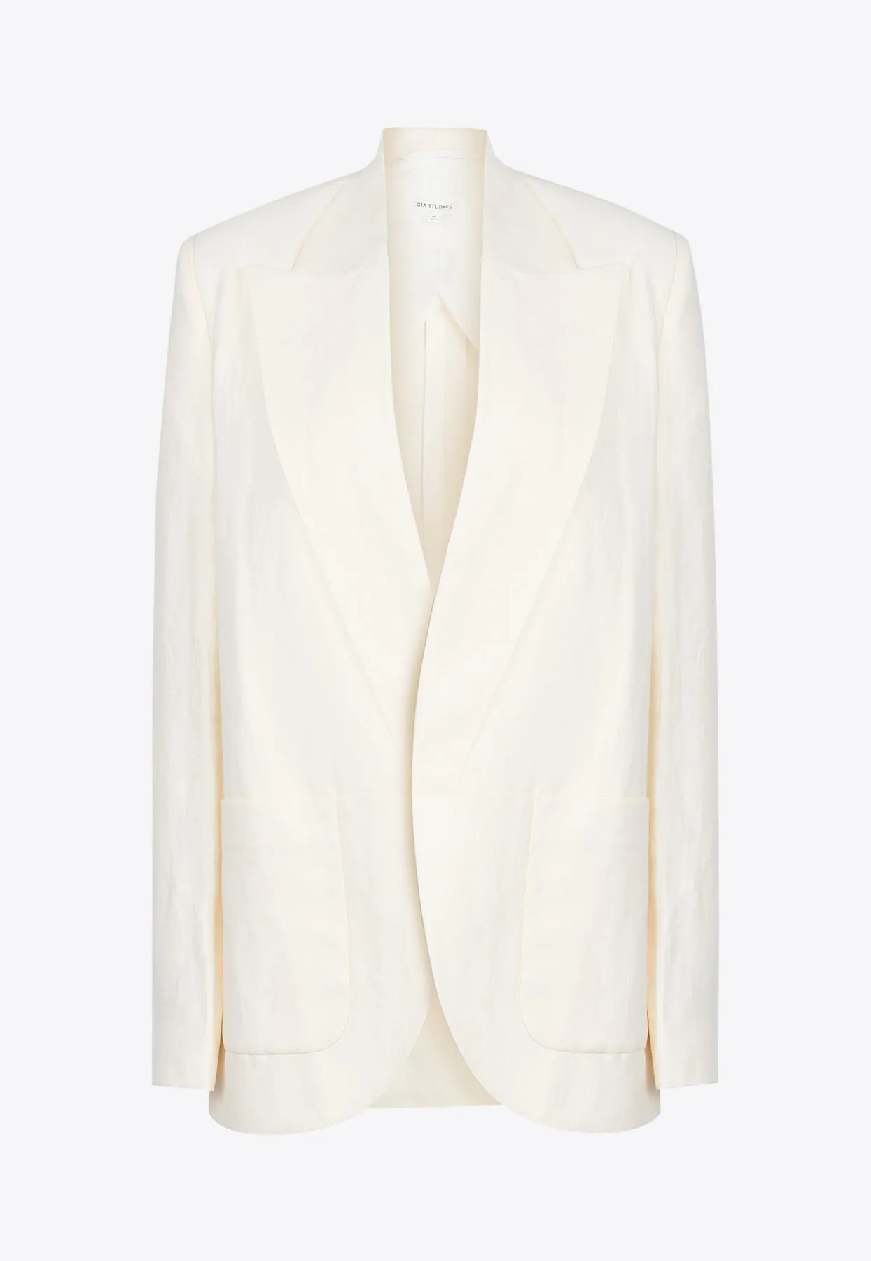 Dori Single-Breasted Linen Jacket