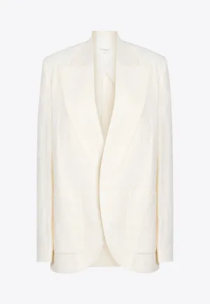 Dori Single-Breasted Linen Jacket