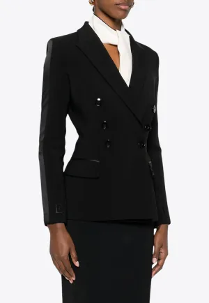 Double-Breasted Buttoned Blazer