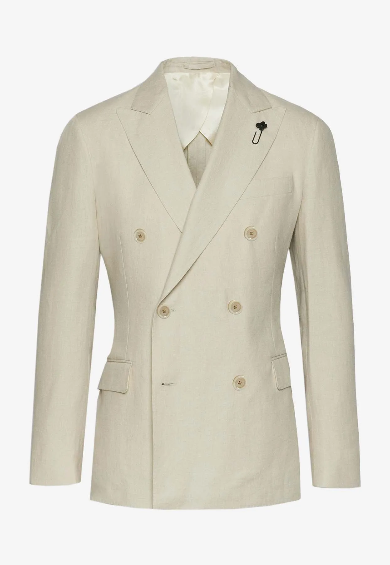 Double-Breasted Linen Blazer