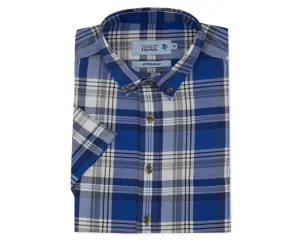 Double Two Men's Button Down Collar Short Sleeve Shirt 2XL - 5XL