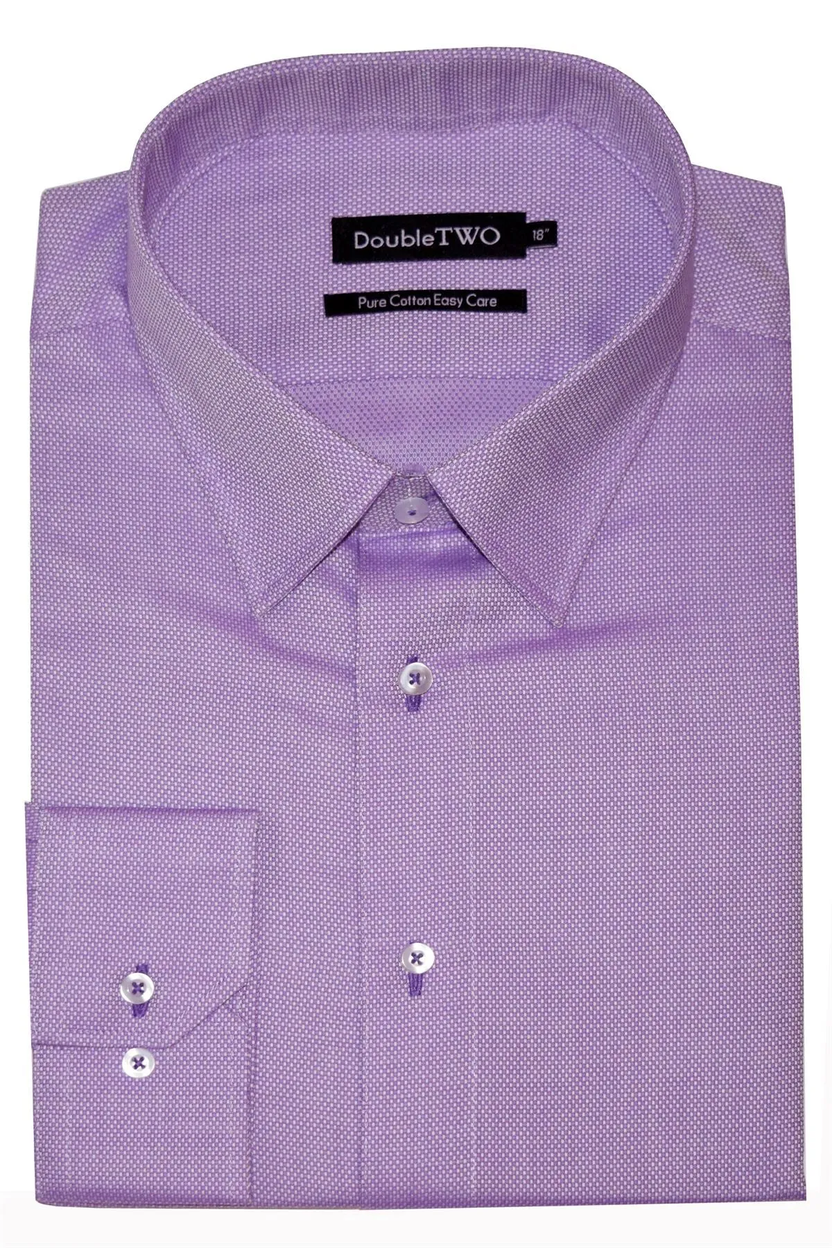 Double Two Mens Cotton Easy Care LS Shirts(AW18),Collar 15-23", Multiple Options