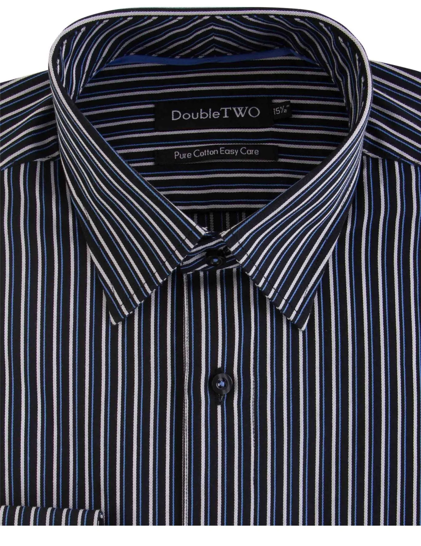 Double Two Mens Cotton Easy Care LS Shirts(AW18),Collar 15-23", Multiple Options