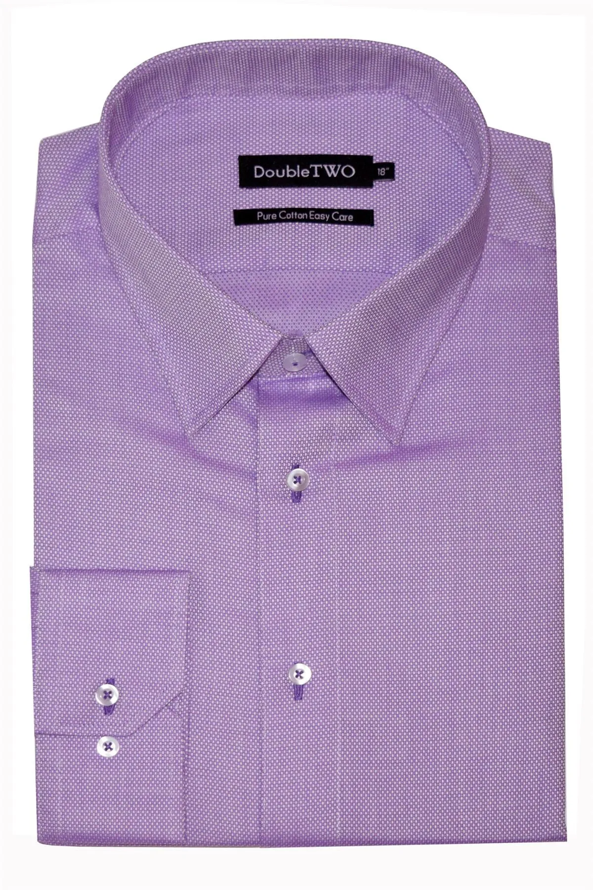 Double Two Mens Cotton Easy Care LS Shirts(AW18),Collar 15-23", Multiple Options