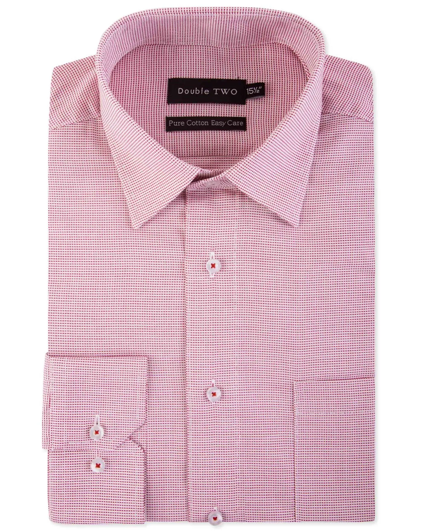 Double Two Mens Cotton Easy Care LS Shirts(AW18),Collar 15-23", Multiple Options