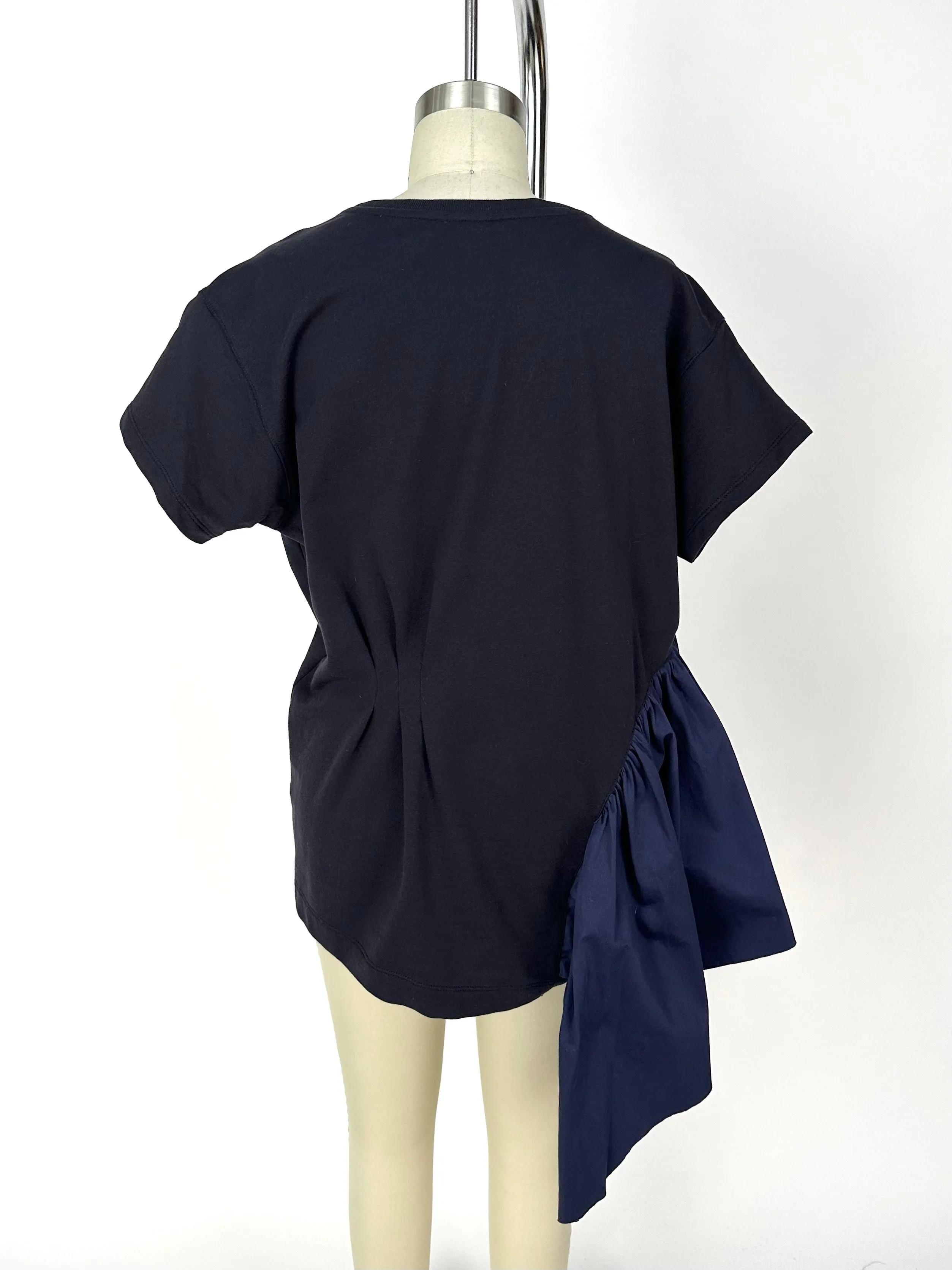 Dries Van Noten Asymmetrical Pleated Tee