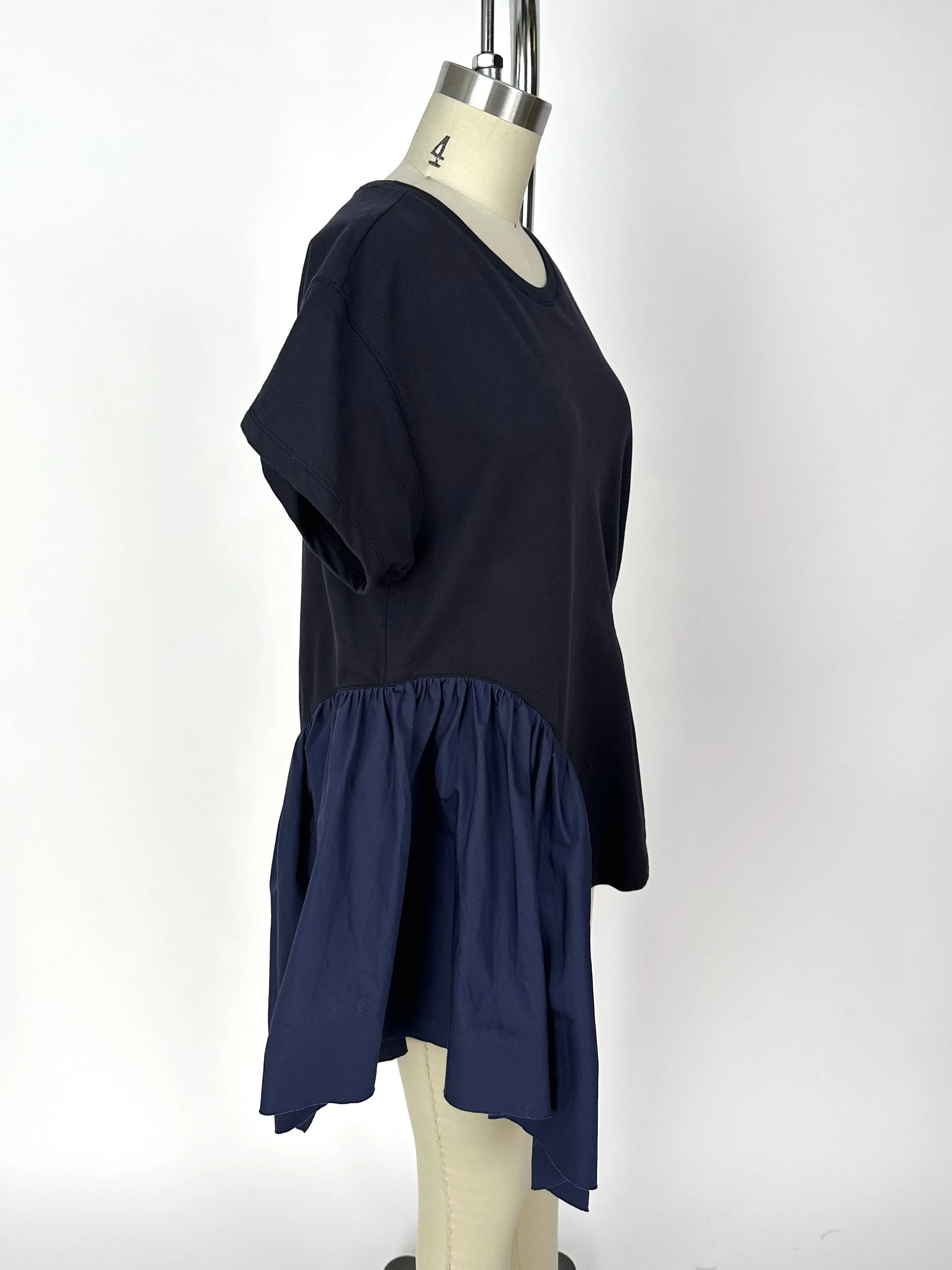Dries Van Noten Asymmetrical Pleated Tee
