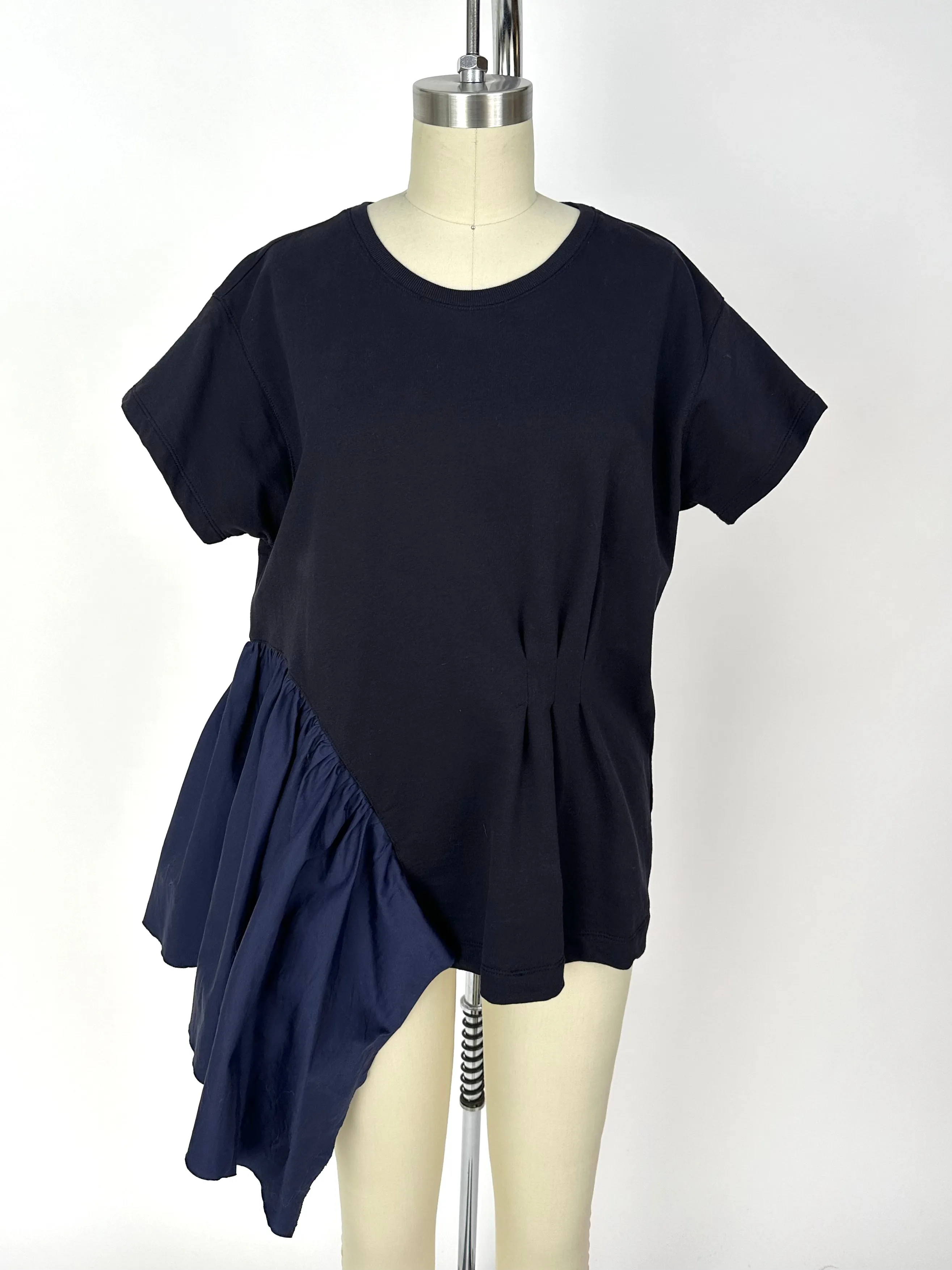 Dries Van Noten Asymmetrical Pleated Tee