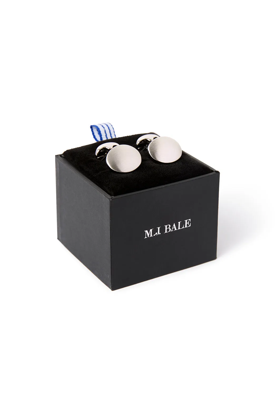 Edric Oval Rhodium Cufflink