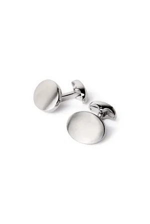 Edric Oval Rhodium Cufflink