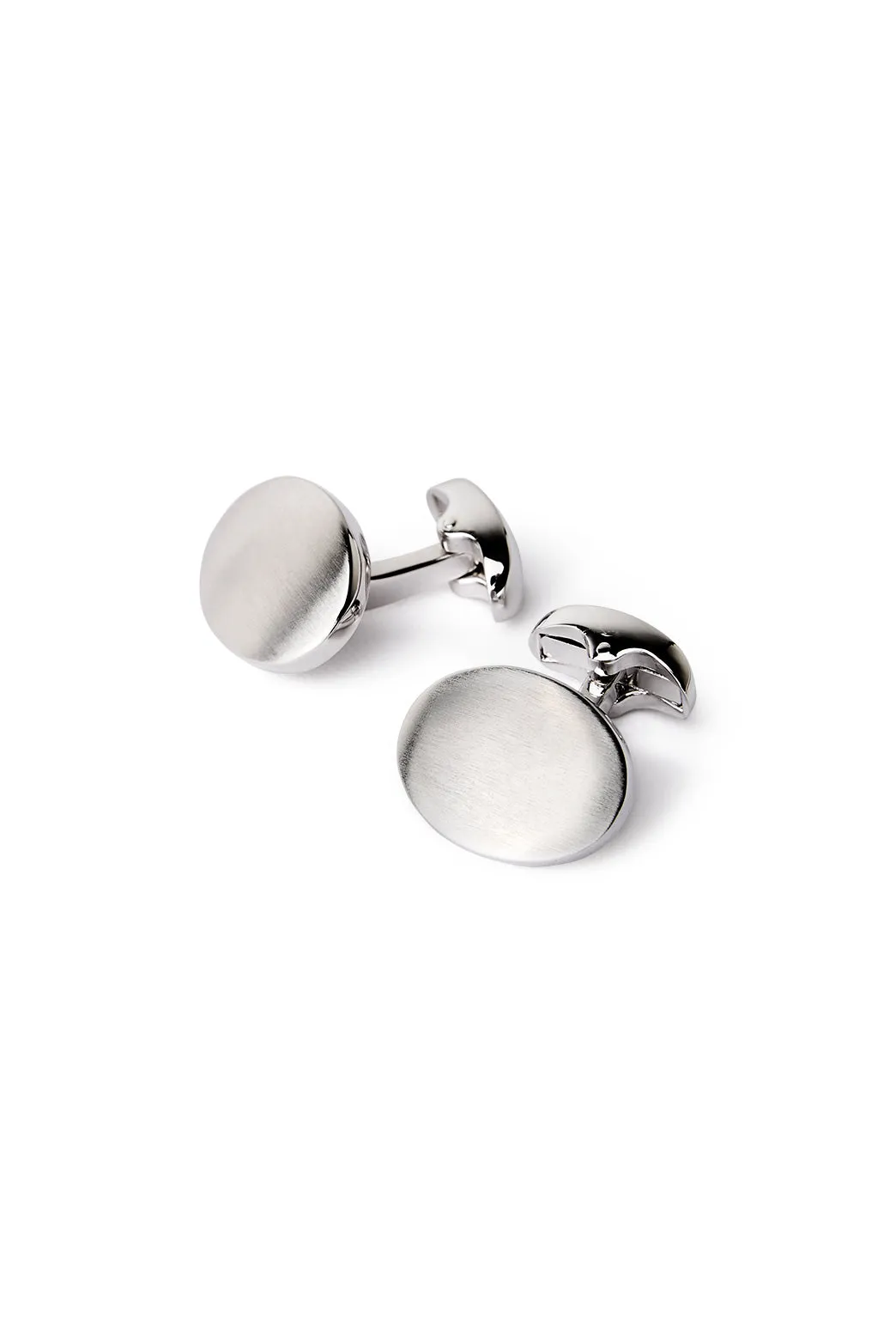 Edric Oval Rhodium Cufflink