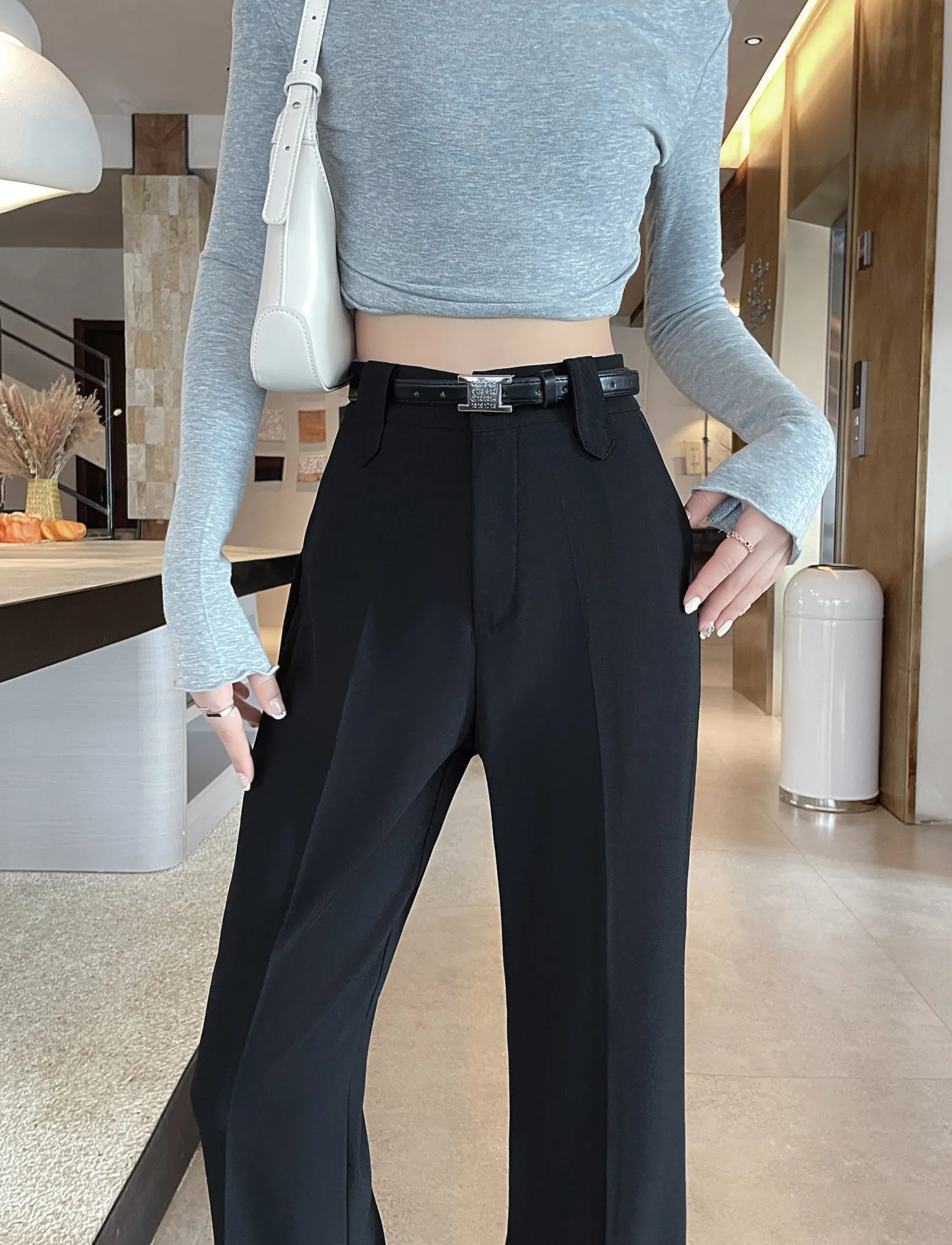 Effortlessly Chic Wide-Leg Straight Leg Pants for Women