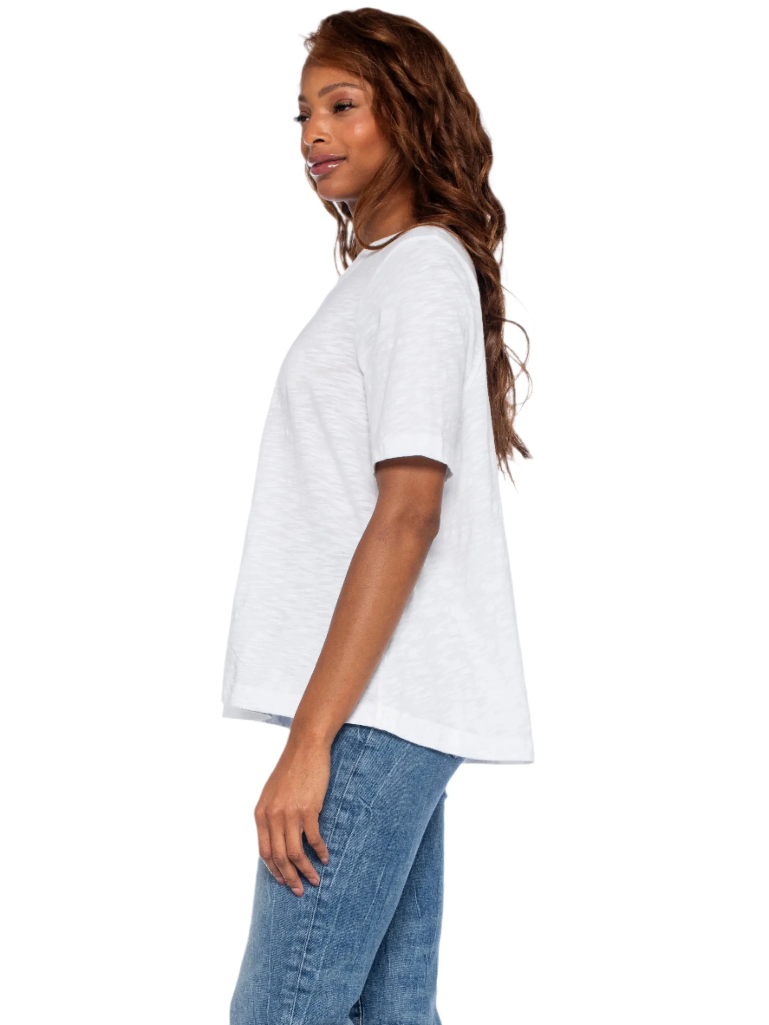 Elbow Sleeve Trapeze Top