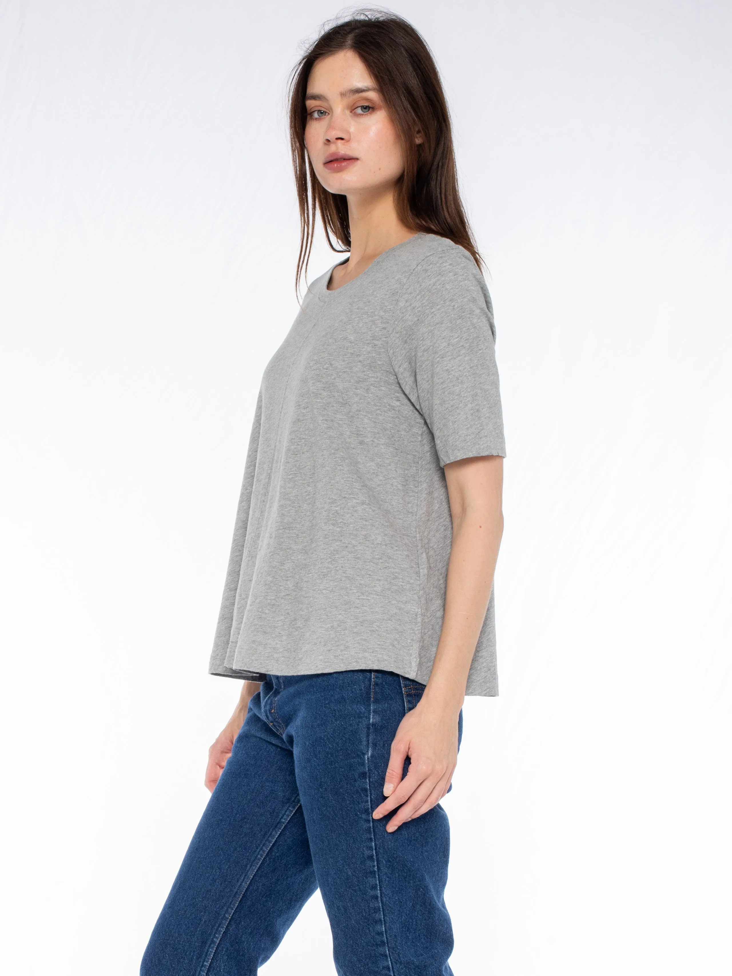 Elbow Sleeve Trapeze Top