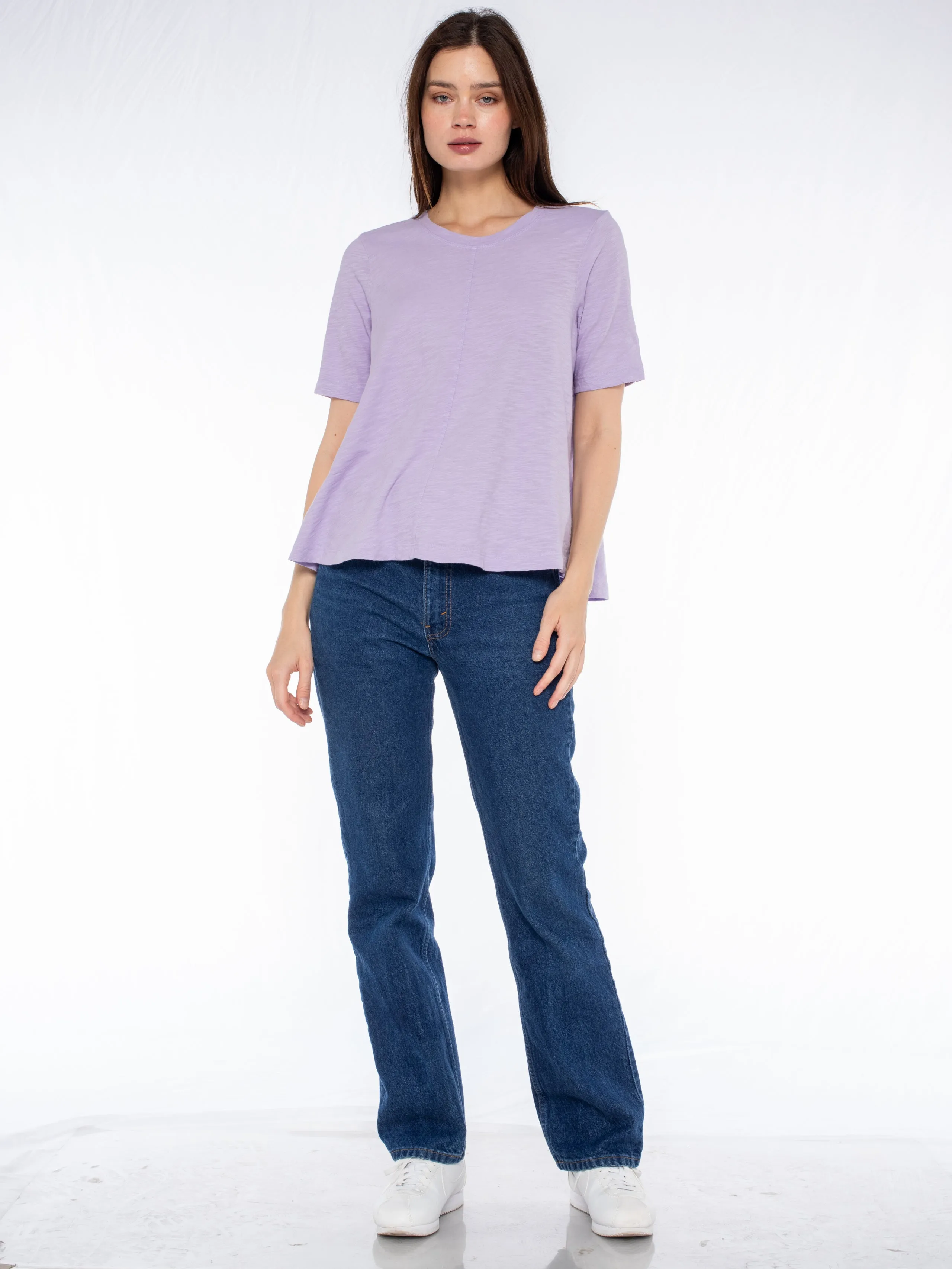 Elbow Sleeve Trapeze Top