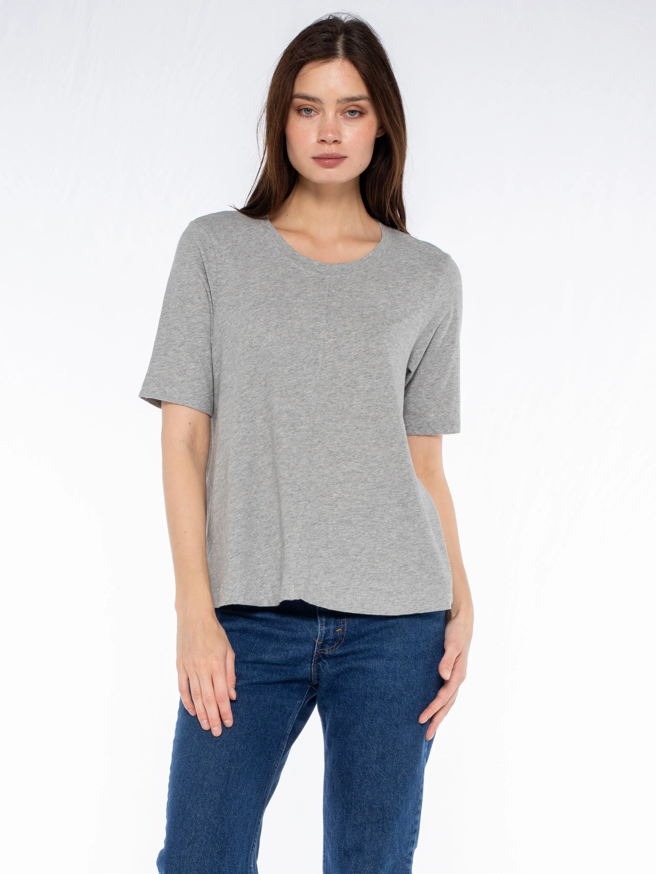 Elbow Sleeve Trapeze Top