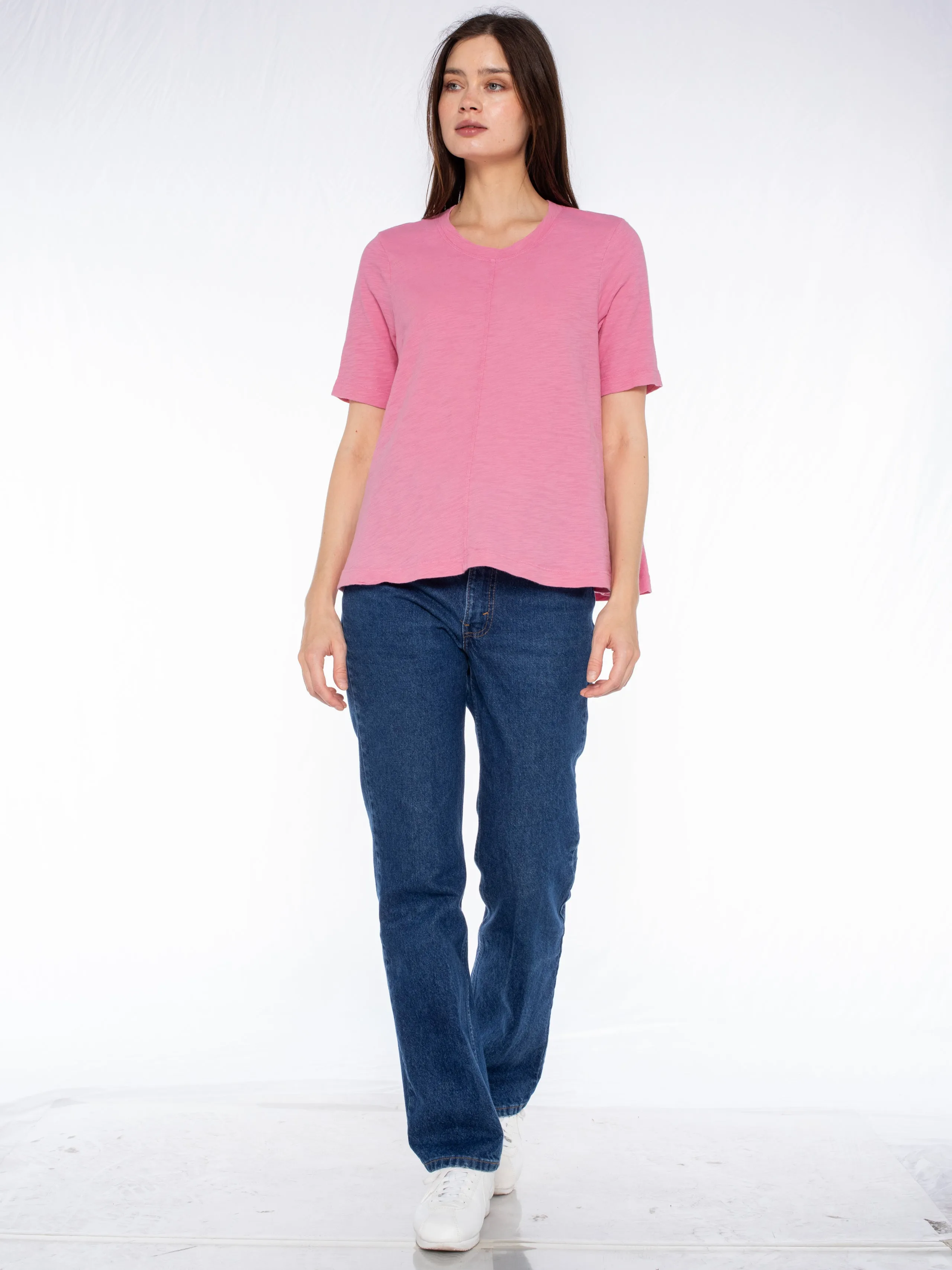 Elbow Sleeve Trapeze Top