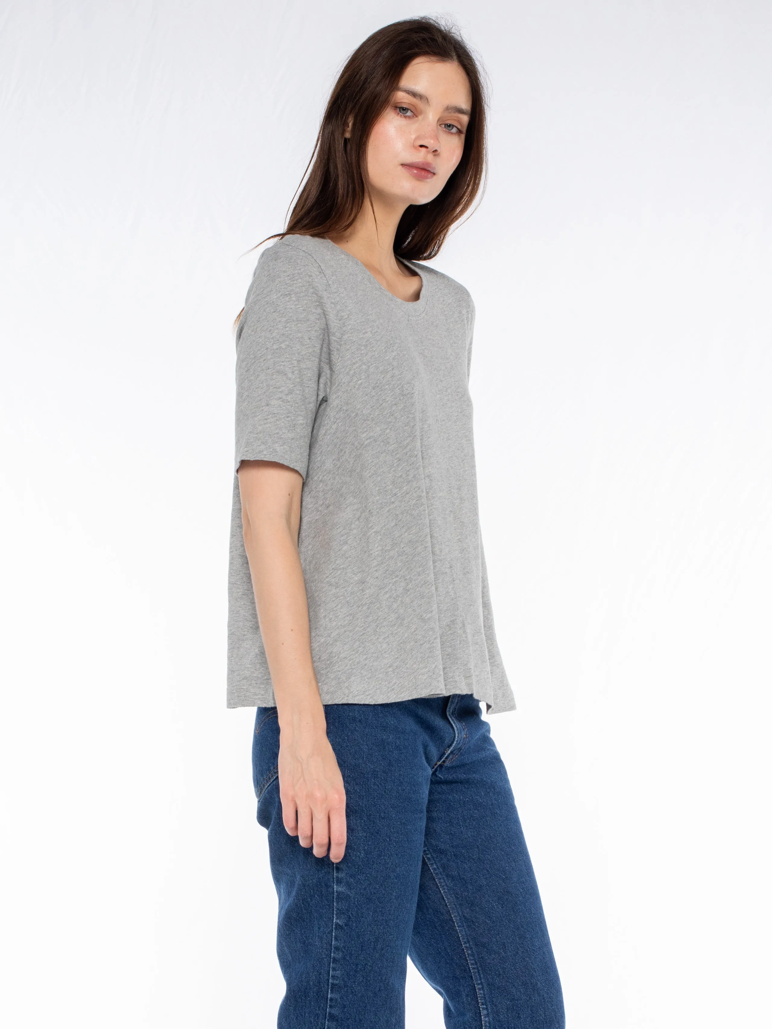 Elbow Sleeve Trapeze Top