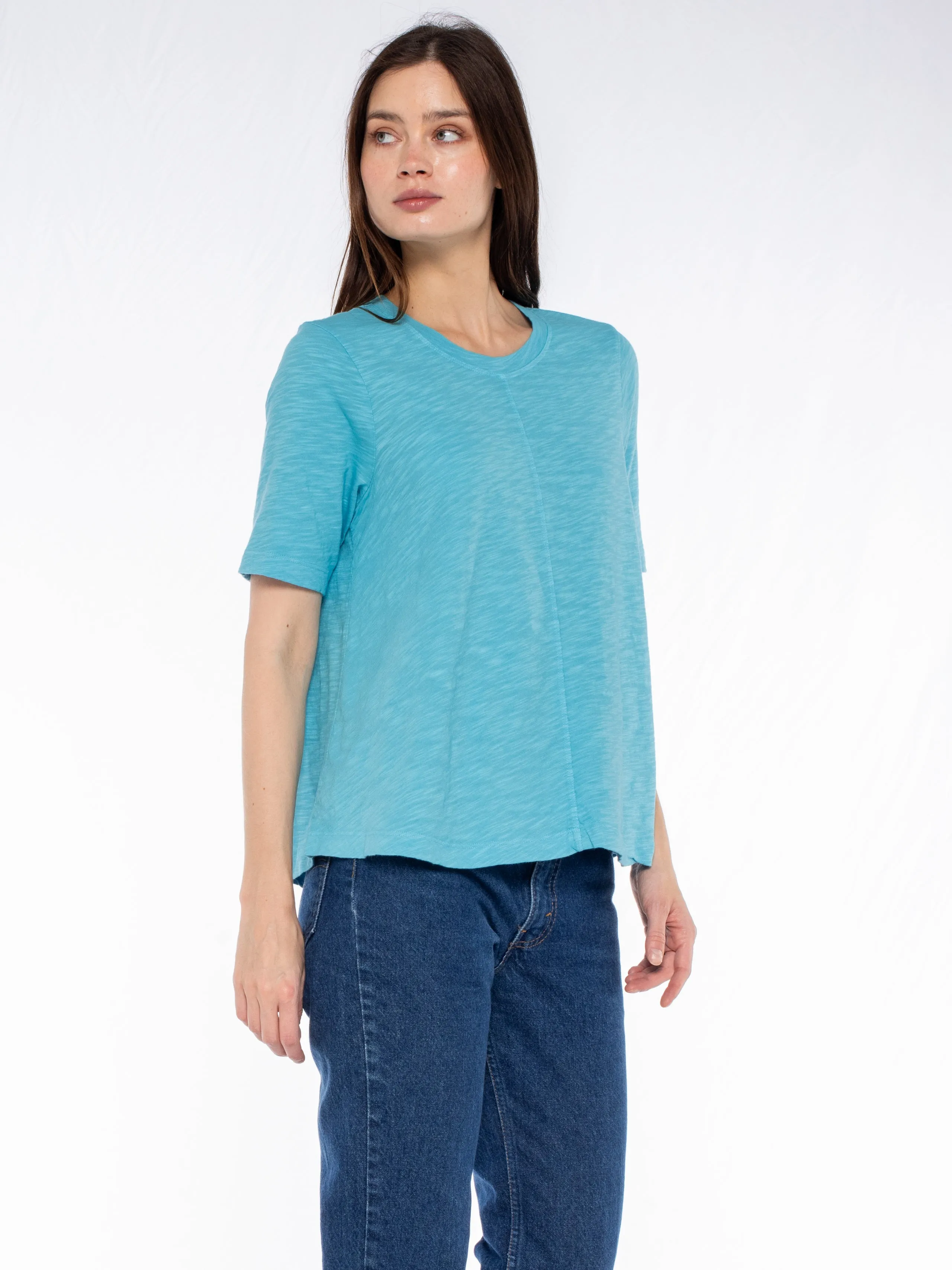 Elbow Sleeve Trapeze Top