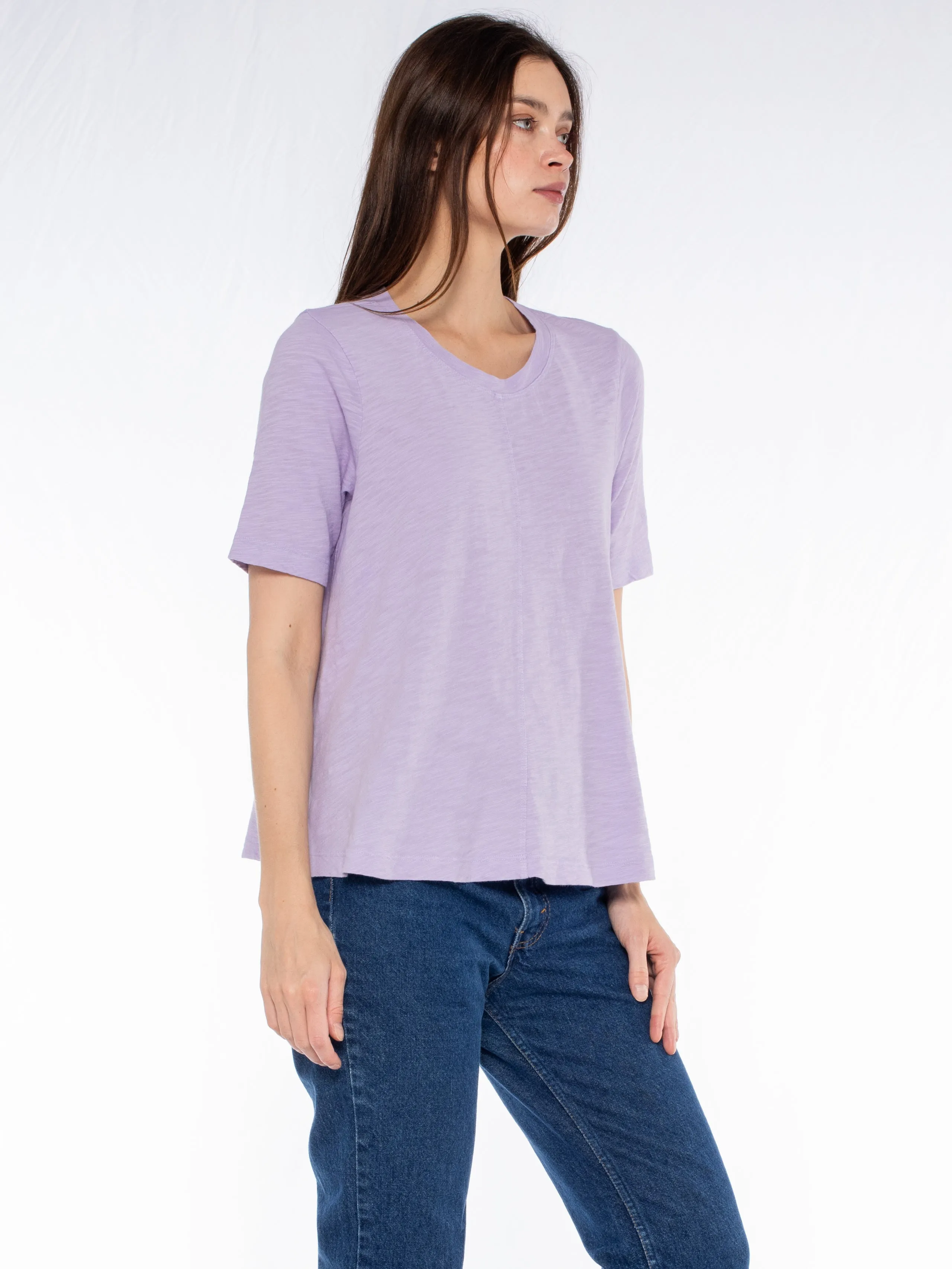 Elbow Sleeve Trapeze Top
