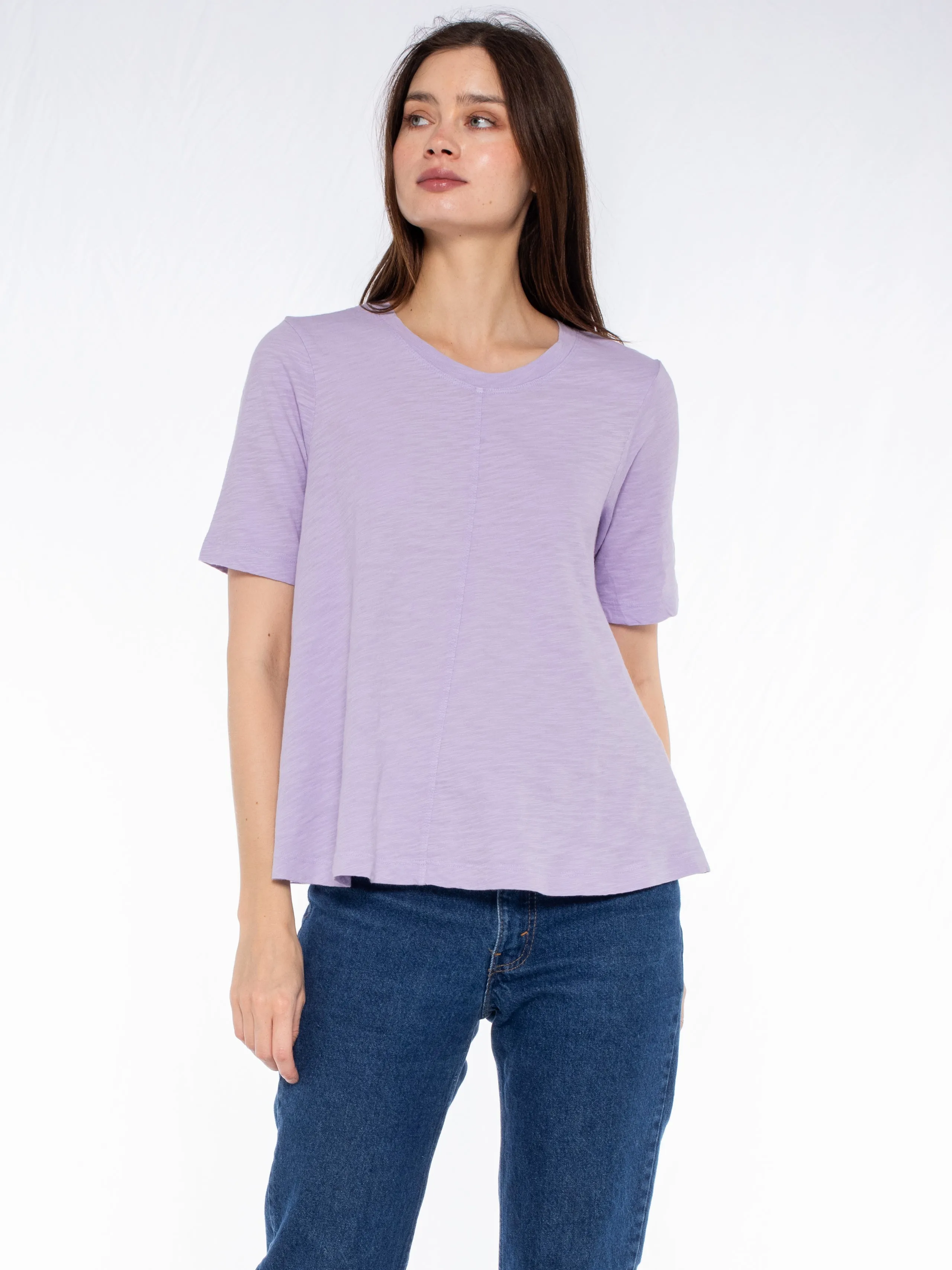 Elbow Sleeve Trapeze Top