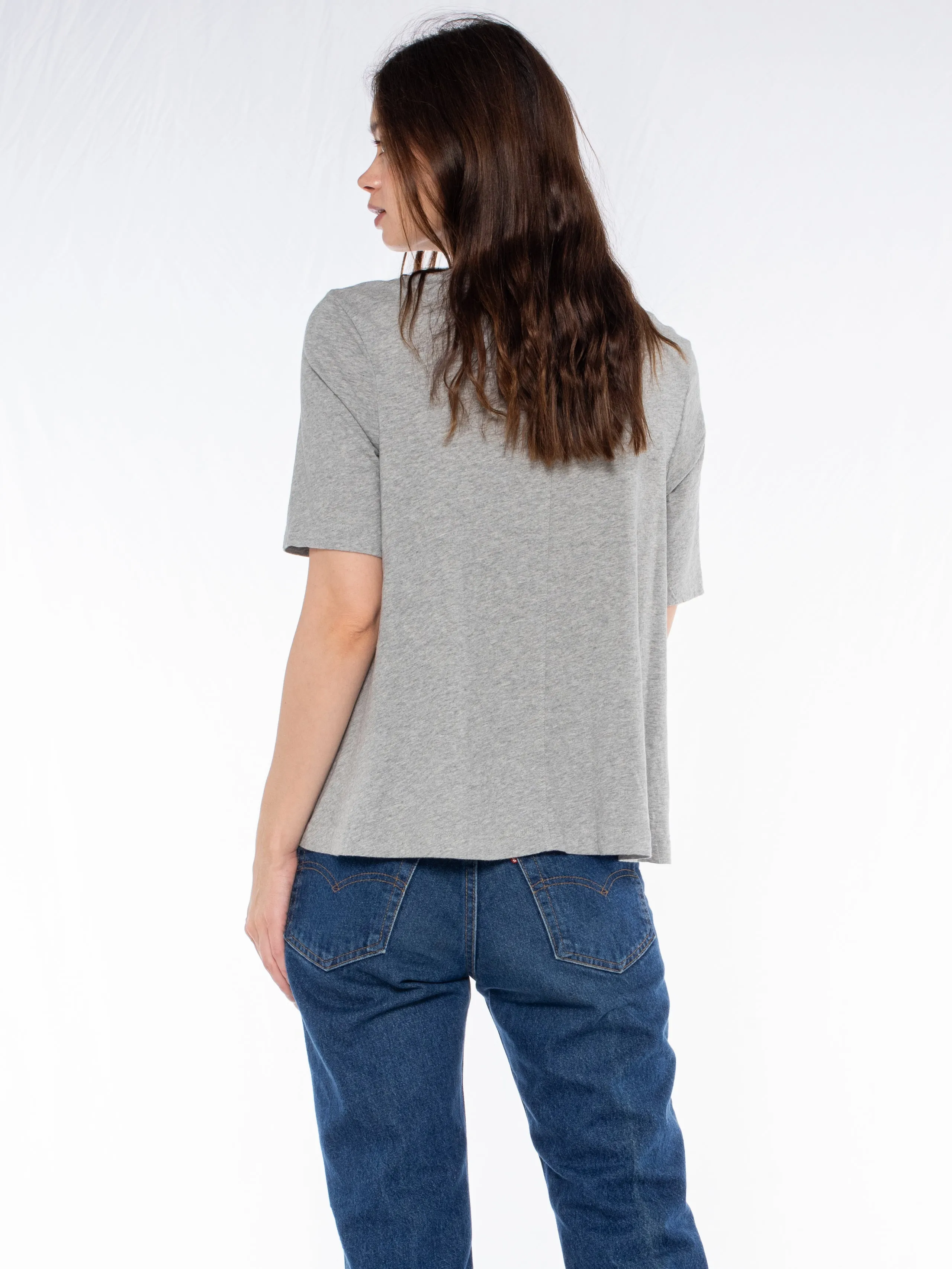 Elbow Sleeve Trapeze Top