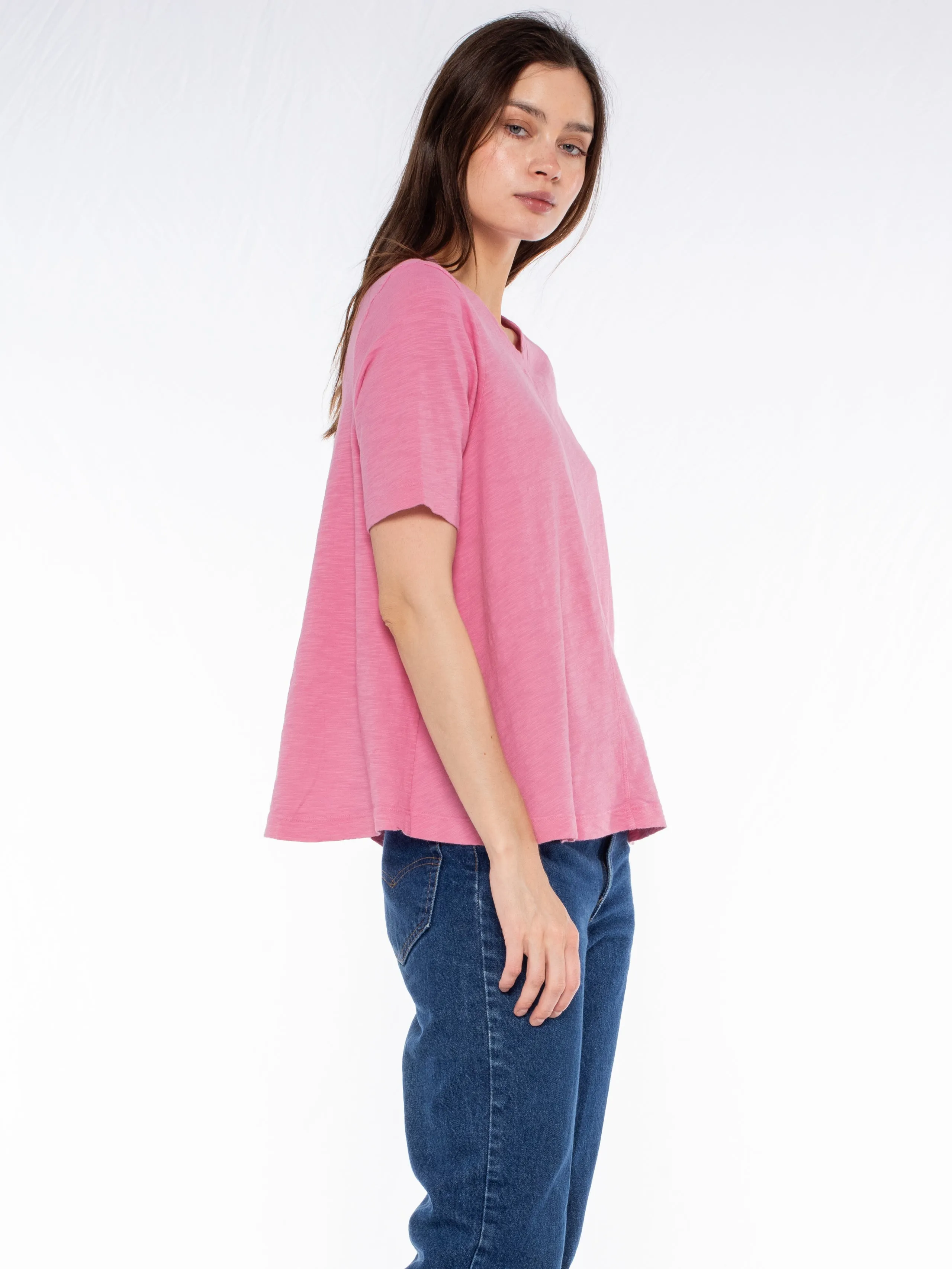 Elbow Sleeve Trapeze Top